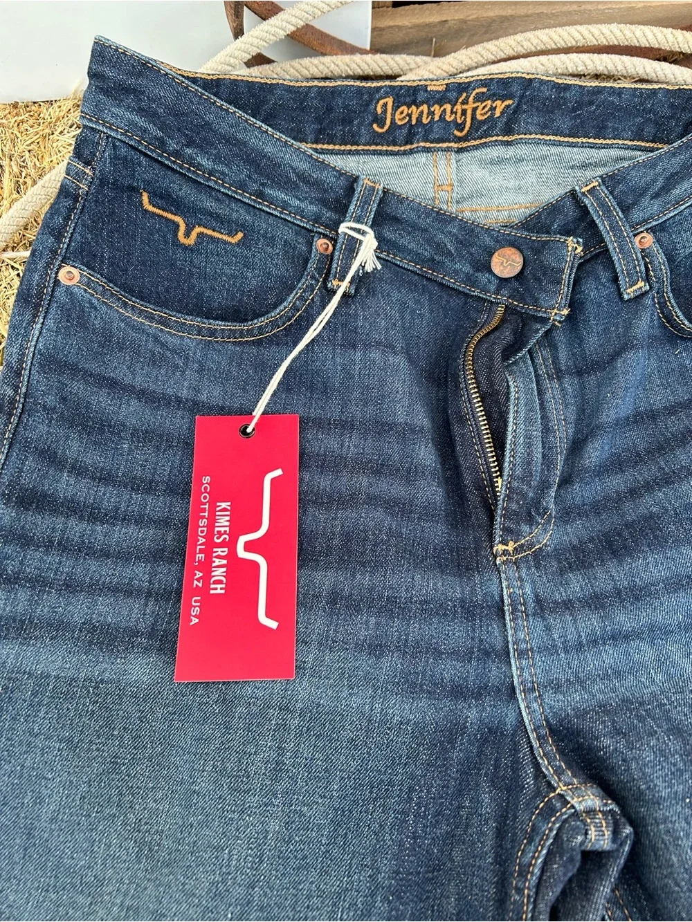 Kimes Ranch Jennifer Bootcut Jeans in Dark Blue Denim - Picture 3 of 12